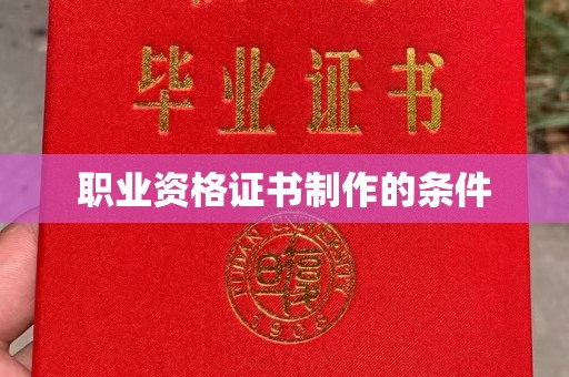 美溪职业资格证书制作的条件