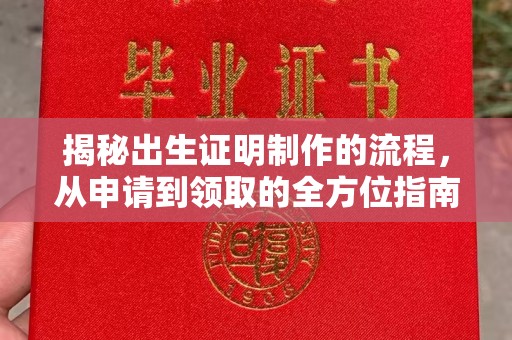美溪揭秘出生证明制作的流程，从申请到领取的全方位指南